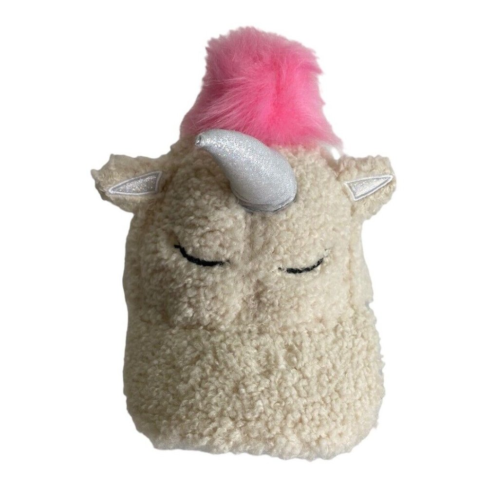 Holiday Womens Hat Pink Unicorn Sherpa Christmas Baseball Hat Pink Pom Pom NEW